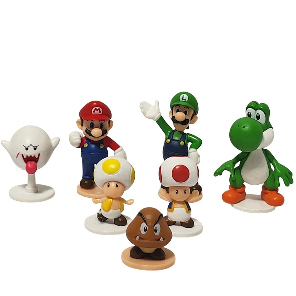 Nintendo Super Mario Bros 7pc‎ Mini Figure Lot Shaky Tower Replacement